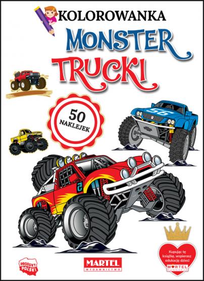 9788366330955 Kolorowanka z naklejkami Monster Trucki