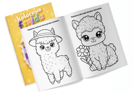 Kolorowanka z naklejkami Kolorowa frajda. Lamy (2)