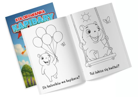 Kolorowanka z naklejkami Przyjaciele. Kapibary (2)