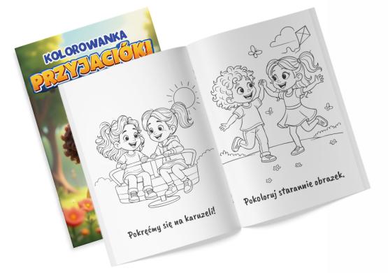 Kolorowanka z naklejkami Przyjaciele. Przyjaciółki (2)