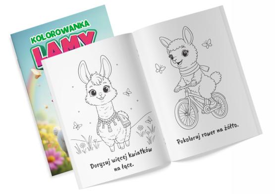 Kolorowanka z naklejkami Przyjaciele. Lamy (2)
