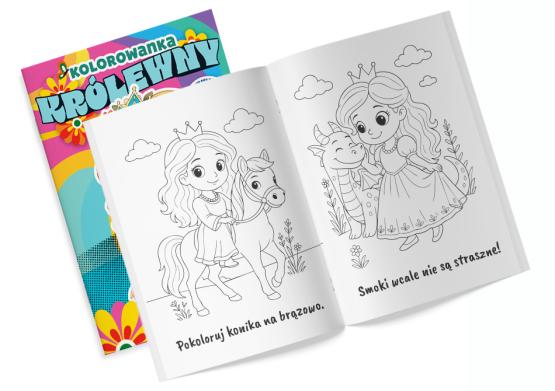 Kolorowanka z naklejkami Królewny (2)