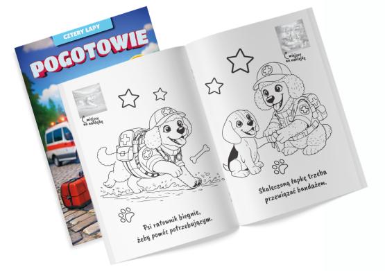 Kolorowanka z naklejkami Cztery łapy. Pogotowie (2)