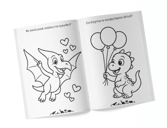 Kolorowanka z naklejkami Super kolorowanka Dinozaury (2)