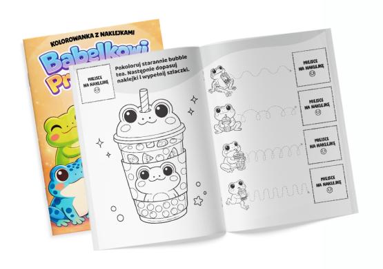 Kolorowanka z naklejkami Bąbelkowi przyjaciele Żabki (2)