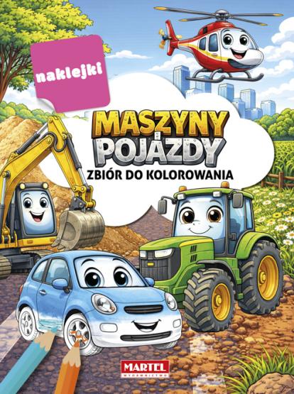 Zbiór do kolorowania z naklejkami Maszyny i pojazdy (1)