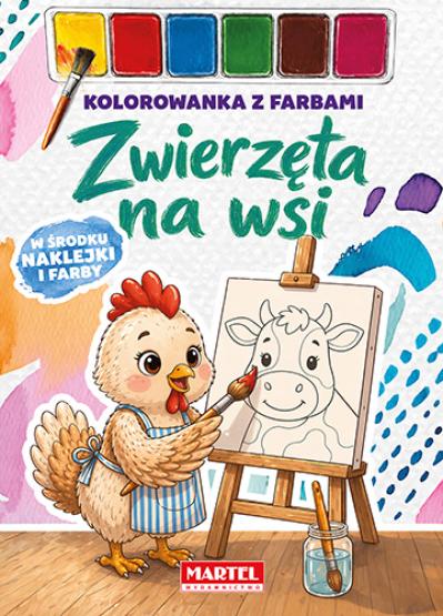 Kolorowanka z farbami Zwierzęta na wsi  (1)