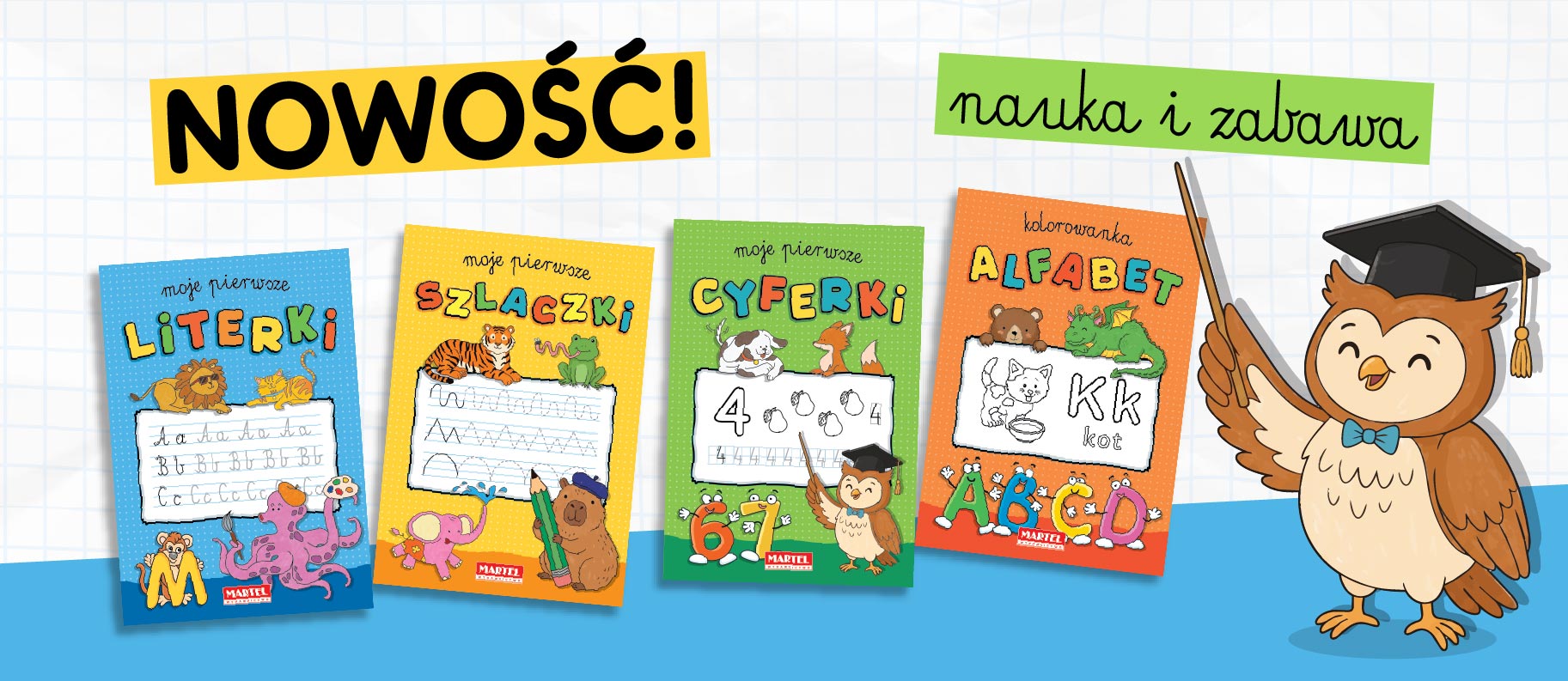 baner szlaczki cyferki literki