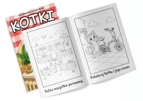 Kolorowanka z naklejkami Z Polski Kotki (2)