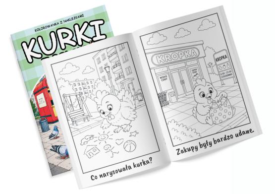 Kolorowanka z naklejkami Z Polski Kurki (2)