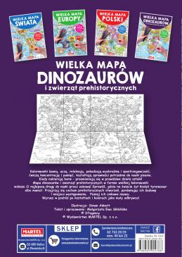 9788365944788 Mapa Dinozaury i Zwierzęta Prehistoryczne rewers