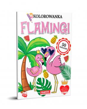 9788366753006 Kolorowanka z naklejkami Flamingi