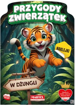 Kolorowanka z naklejkami Przygody zwierzątek w dżungli 
