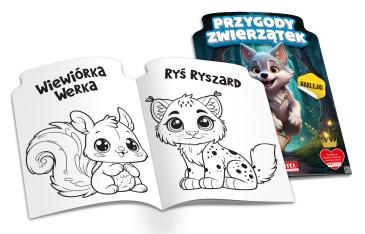 Kolorowanka z naklejkami Przygody zwierzątek w lesie