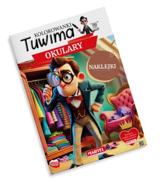 Obrazek 2 dla: Kolorowanka z naklejkami Tuwima. Okulary z naklejkami
