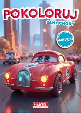 Kolorowanka z naklejkami Pokoloruj. Samochody z naklejkami