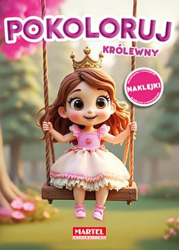 Kolorowanka z naklejkami Pokoloruj. Królewny z naklejkami