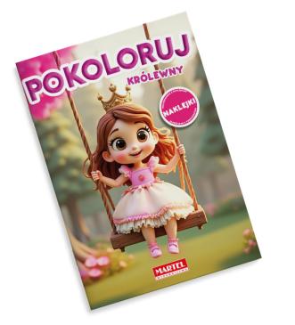 Kolorowanka z naklejkami Pokoloruj. Królewny z naklejkami