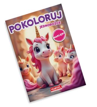 Kolorowanka z naklejkami Pokoloruj. Jednorożce z naklejkami
