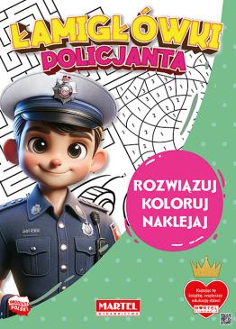 Łamigłówki policjanta z naklejkami