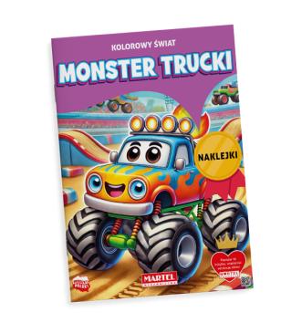 Kolorowanka z naklejkami Kolorowy świat. Monster Trucki