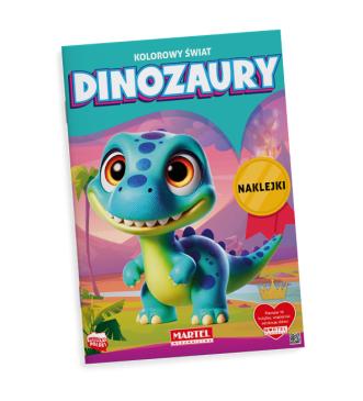 Kolorowanka z naklejkami Kolorowy świat. Dinozaury 
