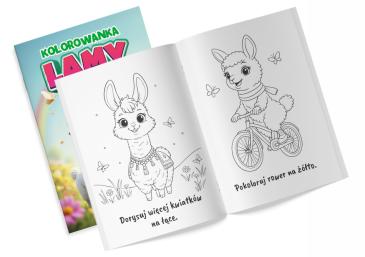 Obrazek 2 dla: Kolorowanka z naklejkami Przyjaciele. Lamy