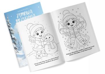 Obrazek 2 dla: Kolorowanka z naklejkami Zimowa przygoda