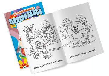 Obrazek 2 dla: Kolorowanka z naklejkami Misiaki