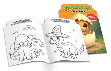 Obrazek 2 dla: Kolorowanka z naklejkami Zmalowane dinusie