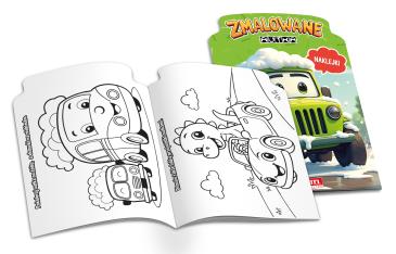 Obrazek 2 dla: Kolorowanka z naklejkami Zmalowane autka