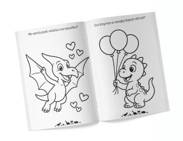 Obrazek 2 dla: Kolorowanka z naklejkami Super kolorowanka Dinozaury