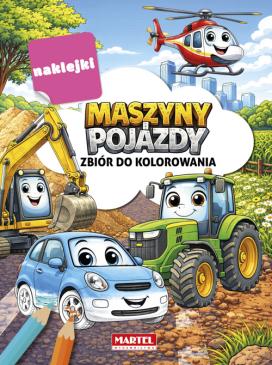 Obrazek dla: Zbiór do kolorowania z naklejkami Maszyny i pojazdy