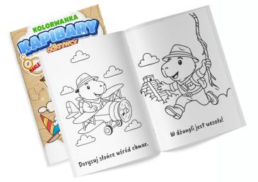 Obrazek 2 dla: Kolorowanka z naklejkami Odkrywcy. Kapibary
