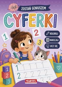 Obrazek dla: Kolorowanka z naklejkami Zostań geniuszem Cyferki